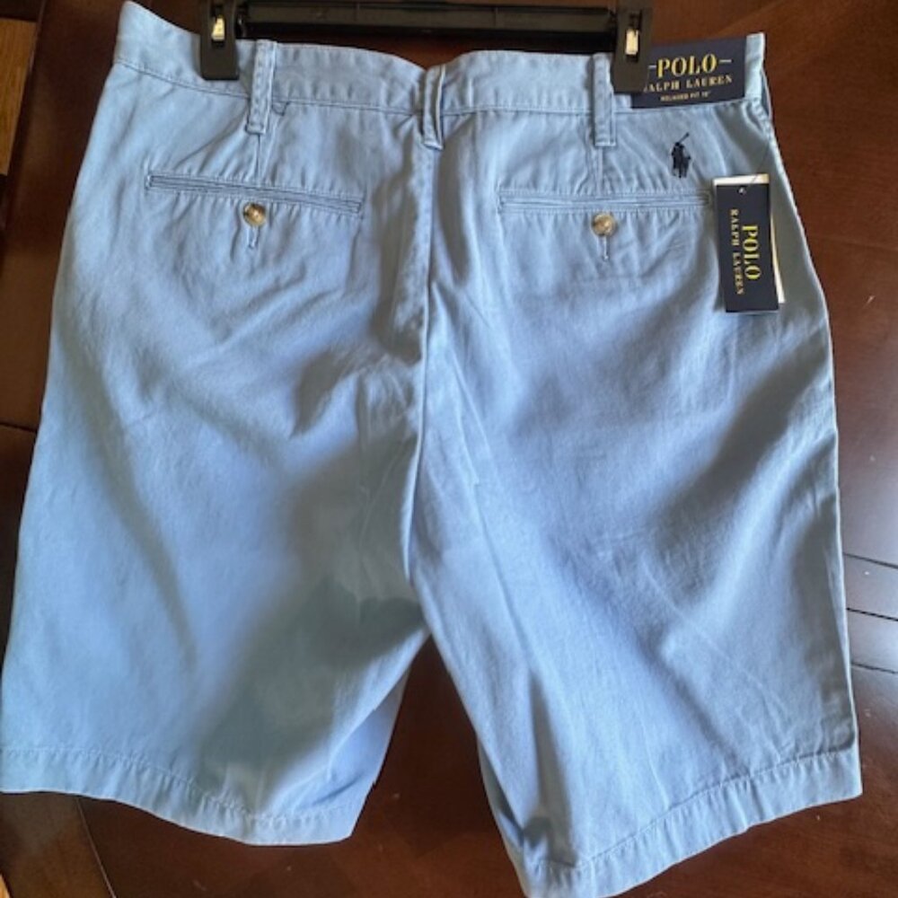 Men's 34" Waist Ralph Lauren Blue Chambray Shorts